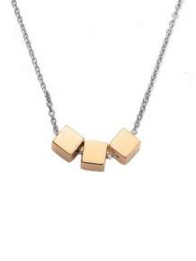JOY de la LUZ JLN027-45 Layered Necklace 3 Cubes verguld zilver 45-48cm